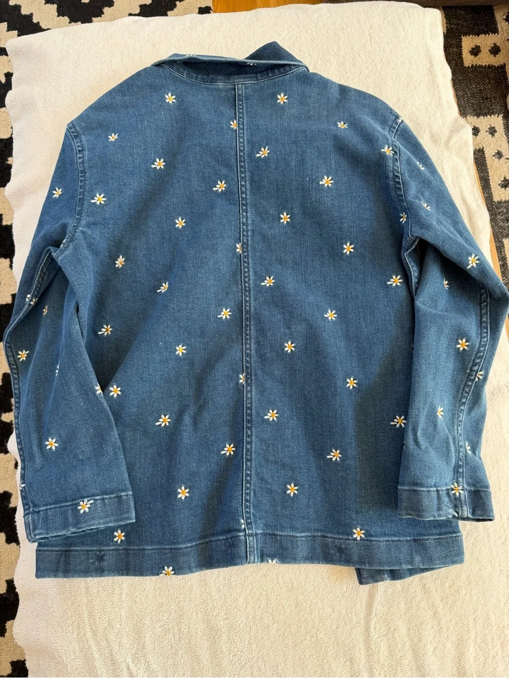 Hanna Andersson Embroidered Daisy Denim - Blue